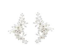 minkissy Fashionable Pearl Shoe Clips Decorative Buckles for High Heels Elegant Shell Flower Accessories for Wedding Party Street Photos and Special Occasions