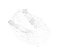 minkissy Faux Pearl Mesh Veil Headband Elegant Bridal Floral Headpiece for Tea Parties Cocktail Events Versatile Hair Accessory with Lifelike Embellishments for Various