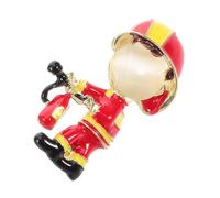 minkissy Firefighter Brooch for Women Men Unique Alloy Pin for Scarves Hats Clothes Distinctive Design Showcasing Firefighter Pride Vintage Style Accessory for Personal Flair