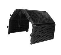 minkissy Five Door Microphone Soundproof Cover Foldable Mic Sound Absorbing Shield with Durable Abs Eva Material for Professional Recording Live Broadcast Singing Film Studio Use