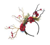 minkissy Floral Christmas Headdress Headband with Unique Tree Branch Design for Festive Parties Masquerades and Holiday Celebrations Christmas Hair Accessories