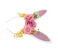 minkissy Flower Garland Headband Carnival Headpiece Led Bunny Ears Headband Boys and Girls