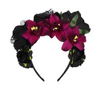 minkissy Flower Hair Hoop Vintage Gothic Hair Accessories Halloween Headwear for Women Party Headdress Random Color