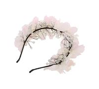 minkissy Flower Headband for Wedding Bridal Headpiece Floral Hair Accessories Fabric Headband Prom Headpiece
