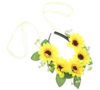 minkissy Flower Headband Women's Sunflower Crown Garland Bridal Headpiece Hair Accessories