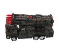 minkissy Friction Powered Alloy Military Launcher Truck with Rocket Pull Back Vehicle for Boys Realistic Simulation Model Car for Interactive Play Desktop Car Ornament and Home Decor