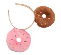 minkissy Funny Headband Donut Shape Candy Costume Accessory for Women Party Hairbands Wacky Birthday Headband for Adults Sweet Doughnut Hairhoop