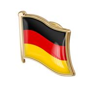 minkissy Germany Flag Brooch Pin Durable Metal Lapel Pin for Hats Suits Shirts German Flag Design Comfortable Texture S for Collectors Travelers