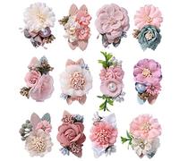 minkissy Girls' Hair Accessory Pack 12pcs Flower Barrettes Pearl Hairpins for Teenagers Women