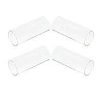 minkissy Glass Guitar Slide with Crystal Sound and Smooth Sustain 4pcs for Acoustic Guitar and Bass for Blues and Folk Music Performance