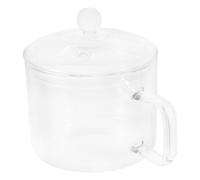 minkissy Glass Saucepan with Visible Cooking Process 1350ml with Lid Heat Resistant Borosilicate Glass Cooking Pot Multi-use Kitchen Noodle Pot for Soups and