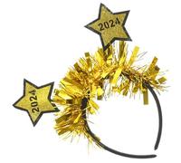 minkissy Glitter Headband Five-pointed Star Design for Year Party Holiday Accessory for Women Silver and Gold Star Headbands