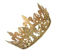 minkissy Gold Crown Bridal Headpiece Tiara Wedding Crown for Bride Elegant Wedding Bridal Flower Crowns Tiaras