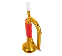 minkissy Golden Plastic Bugle for Eye Catching Musical Instrument for Stage Performance Easy to Use Educational Prop for Boys and Engaging Fun for Music Practice