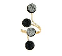 minkissy Golden Resin Alloy Finger Ring for Women Fashion Joint Jewelry Simple and Unique Design for Daily Wear present for