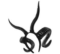 minkissy Gothic Devil Horns Headband for Halloween Parties Comfortable Sheep Horn Hair Accessory for Women Cosplay and Dress-up Lightweight Eye-catching Design