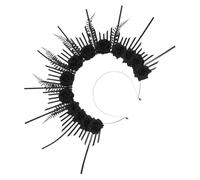 minkissy Gothic Lolita Retro Flower Headband for Women Vintage Floral Crown Hairband with Dark Elegant Design Comfortable Durable Hair Accessory for Cosplay Party and Daily Wear