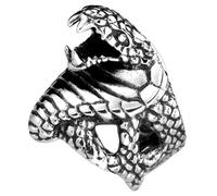 minkissy Gothic Snake Ring Cool Decorative Titanium Alloy Men Jewelry Stylish Punk Band for Daily Wear Nightclub Cosplay Halloween Parties Special Occasions
