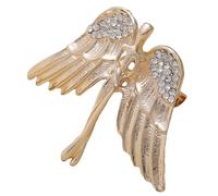 minkissy Guardian Angel Pin Brooch for Men Women Elegant Clothes Badge Hat Decoration Durable Rhinestone Unique Design for Suits Coats
