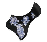 minkissy Guitar Pickguard Decorative Acoustic Pickguard Replacement Lotus Flower Pattern Anti-scratch Plastic Guard Plate for Guitar Surface Protection