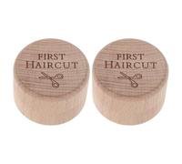 minkissy Hair Keepsake Box for Cherishing Hair Locks 2pcs Wooden Memory Storage Boxes and Compact Design for Nursery