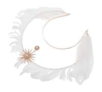 minkissy Halloween Decorations Crown Ring Headband for Scary Nun Cosplay Costume for Birthday Party and Wedding Events Cosplay Hair Hoop Accessory