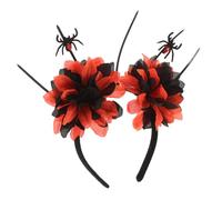 minkissy Halloween Gothic Bride Headband with Artificial Flowers Durable Cosplay Hair Accessory for Parties Weddings Festivals Comfortable Fit for All Ages for Quick Costume Changes Events