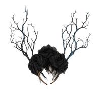 minkissy Halloween Hair Hoop Gothic Headband for Women Black Headwraps Halloween Headdress Festival Hairband