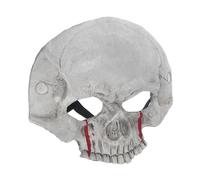 minkissy Halloween Half Face Skull Mask Lightweight Foam Breathable Skeleton Costume Accessory for Adults Gothic Pirate Party Masquerade Theater Use