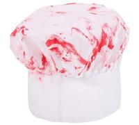 minkissy Halloween Horror Bloody Printing Hat with Comfortable Fit Adjustable Polyester Cooking Hat for Adults for Halloween Cosplay Party and Themed Events