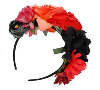 minkissy Halloween Rose Flower Headband Black Red Orange Simulation Rose Hair Hoop Party Hair Accessories for Women