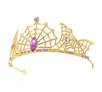 minkissy Halloween Spiderweb Crown Headpiece Tiara for Women Gothic Hair Accessory for Cosplay Parties Weddings Eye Catching Decorative Headband for Festive Occasions