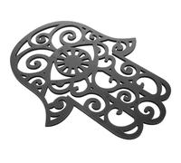 minkissy Hand of Hamsa Wall Decor with Evil Eye Design, Black Density Board Material Beautiful Texture Pattern Not Easy to Deform or Break, Vintage and Artistic Wall Hanging Decoration