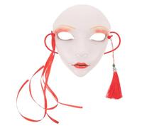 minkissy Hand Painted Plastic Festival Mask Prop for Halloween Comfortable Breathable Cosplay Accessory Suitable for All Face Shapes