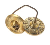 minkissy Handcrafted Copper Meditation Bells Tibetan Finger Cymbals for Yoga Unique Sound for Mindfulness and Relaxation Portable with Protective Bag for Meditation Practices