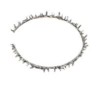 minkissy Handcrafted Gothic Thorn Crown Headpiece Silver Party Hair Accessory for Women Comfortable Fit Halloween Cosplay Festival Hair Decoration