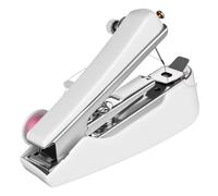minkissy Handheld Mini Sewing Machine Manual Stitching Device for Beginners, Portable White Compact Sewing Tool for Quick Fabric Repair, Suitable for Home and Travel Use Random Color