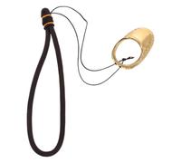 minkissy Handmade Brass Archery Thumb Ring with Lanyard for Outdoor Hunting and Target Shooting, Second Generation Reinforced Structure, Shields Fingers from String Abrasion and Enhances