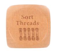 minkissy Handmade Wooden Sewing Decision Dice Engraved Craft Tool for Quilters Crafters Portable Eco-Friendly Quilting Project Helper with Multi-Technique Guidance for Sewing Hobbyists and