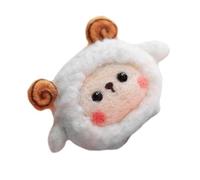 minkissy Handmade Wool Felt Sheep Ornament DIY Felting Crafts Kit for Beginners Premium Wool Material Bright Color Design Birthday Christmas Valentine's Day