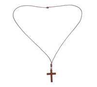 minkissy Handwoven Pendant Cord with Light Brown Christian Cross Jewelry for Men Women Symbolic Bead for Hope and Positivity for Easter and Everyday Wear