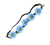 minkissy Hawaiian Sunflower Headband 5pcs Bohemian Style Flower Wreaths Elastic Band for Beach Parties and Festivals