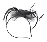 Minkissy Headband Mesh Gauze Hair Hoop Fascinator 1PC Queen Black