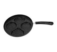 minkissy Heart Shaped Frying Pan Non-Stick Iron Multi-Grid Design with Long Handle for Easy Cooking and Convenient Cleaning, for Kitchen Use and Fried Eggs Or Pancakes Random Color