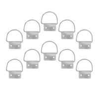 minkissy Heavy Duty Metal Trash Can Handle Iron Replacement Handle 10pcs with Anti-slip Design and Quick Installation for Outdoor Waste Baskets and Containers
