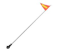 minkissy High Visibility Reflective Safety Flag with Adjustable Stainless Steel Pole for Scooters and Wheelchairs Lightweight Polyester Triangle Flag for Daily Travel and Night Outings