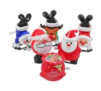minkissy Holiday Wind Up for Christmas Clockwork Jumping Santa Snowman Reindeer Portable Party Favors Stocking Stuffers for Boys and Simple Winding Fun