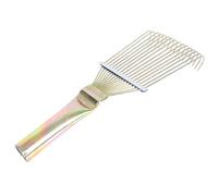 minkissy Horse Body Brush and Grooming Rake for Donkey and Cattle, Iron Material Easy to Grasp Handle, Not Easy to Deformation, for Effective Combing and Shaving