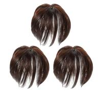 minkissy Human Hair Toppers Simple Look Design for Natural Volume and Coverage 3pcs Lightweight Brown Hairpieces Made of Chemical Fiber Breathable with Thinning Hair for Women
