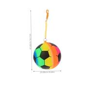 minkissy Inflatable Football with Spring Rope and Handle Ring Colorful Small Soccer Ball for Kindergarten Space-saving Outdoor Sports for S Play and Dance Activities